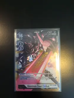 Digimon TCG Omnimon Zwart Defeat Alt Art Secret Rare Card BT5-112 - Image 1
