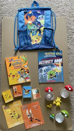 Pokemon LOT-Bag-TCG Battle Academy CARDS-Kalos & Companion Books-Poke Balls & + - Image 1