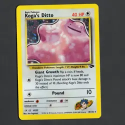 Koga's Ditto 10/132 Holo Rare Gym Challenge Pokemon Card - Image 1