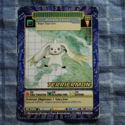Digimon Digi-Battle Card Game Series 4 Terriermon Bo-166 Lightly Played LP - Image 1