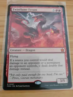 MTG Twinflame Tyrant 0097 Foundations M/NM Free UK P&P - Image 1
