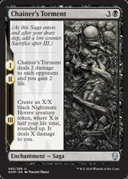 1 x Chainer's Torment - Foil - Dominaria - Light Play - MTG - Image 1