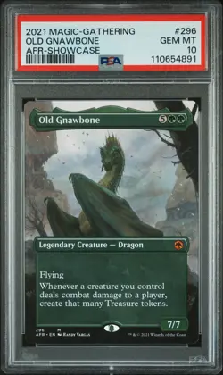 2021 MTG ADVENTURES IN THE FORGOTTEN REALMS SC #296 OLD GNAWBONE PSA 10 - Image 1