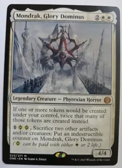 Mondrak, Glory Dominus 023/271 Phyrexia: All Will Be One ONE Mythic Rare NM 2023 - Image 1