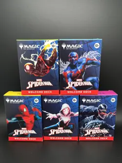 2025 SDCC Magic:The Gathering MTG Spider-man Welcome Starter Deck Set Of 5 - Image 1