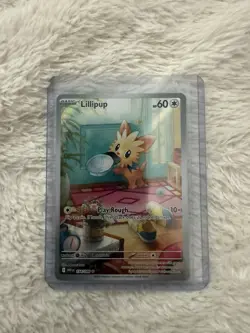 Pokemon TCG White Flare Lillipup 154/086 Illustration Rare Card NM - Image 1