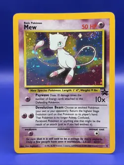 Pokemon Card Mew HOLO Black Star Promo #9 LP SWIRL - Image 1