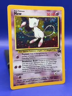Pokemon Card Mew HOLO Black Star Promo #9 LP SWIRL - Image 3