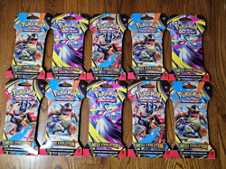 Lot of 10 SEALED Pokemon Mega Evolution Sleeved Booster Packs Factory Sealed NEW - Image 1