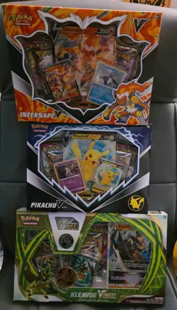 Pokemon V box Bundle - Pikachu, Infernape Kleavor VSTAR Premium Collection - Image 1