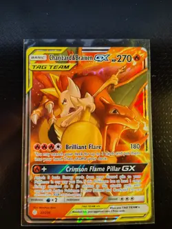 Charizard & Braixen GX Tag Team 22/236 Cosmic Eclipse Holo ULTRA RARE - NM - Image 1