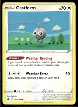 Castform SWSH06: Chilling Reign 121/198 LP Pokemon TCG | Buy10 Get10 Free - Image 1