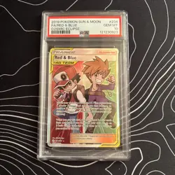 Pokemon - 2019 Cosmic Eclipse - Red & Blue Tag Team 234/236 - English PSA 10 - Image 1