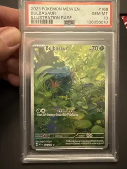 2023 POKEMON MEW EN-151 ILLUSTRATION RARE #166 BULBASAUR PSA 10 - Image 1