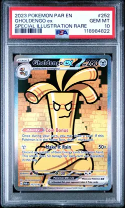 2023 POKEMON PAR EN-PARADOX RIFT SPECIAL ILLUSTRATION RARE GHOLDENGO EX PSA 10 - Image 1