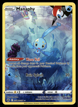 ✅Pokemon Manaphy Ultra Rare Crown Zenith: Galarian Gallery GG06/GG70✅ NM ✅ B4BM✅ - Image 1