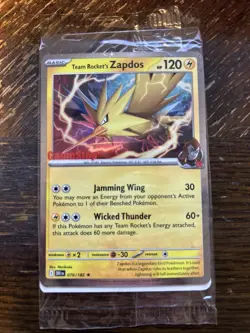 (SEALED) Team Rocket's Zapdos 070/182 Pokemon Destined Rivals GameStop Promo - Image 1