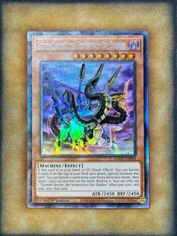 Yugioh Gizmek Orochi, the Serpentron Sky Slasher AMDE-EN048 Collector Rare NM - Image 1