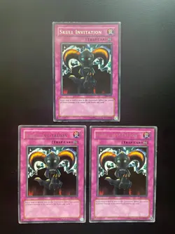 Yugioh Skull Invitation PSV-056 Rare Unlimited Edition HP X3 - Image 1