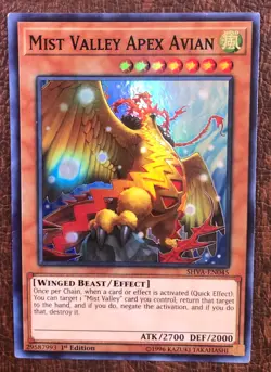 YuGiOh! Mist Valley Apex Avian Shadows in Valhalla SHVA-EN045 1st Edition MP - Image 1