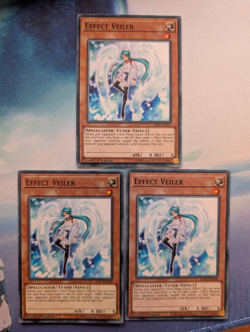 YuGiOh! Effect Veiler x 3 PLAYSET Mixed Sets Common 1st Ed - Image 1