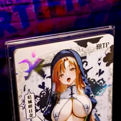 Nun Yuuki Asuna Waifu Card SAO Serial #/188 MTP Premium Foil ACG Heat Activated - Image 3