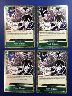 One Piece OP01-058 Punk Gibson x4 Event English Foil Rare CCG CARD Romance Dawn - Image 2