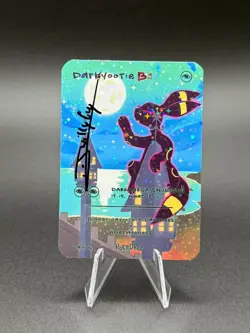 SIGNED Pokederp Darkyootie Holo - Umbreon (Moonbreon) Fan Art Derpy Card - Image 2