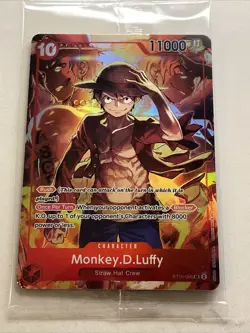 Sealed Promo One Piece CARD Treasure Booster Monkey.D.Luffy ST10-006 SR - Image 1
