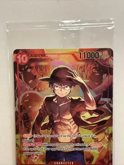 Sealed Promo One Piece CARD Treasure Booster Monkey.D.Luffy ST10-006 SR - Image 2