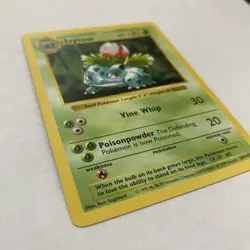 Ivysaur 30/102 Shadowless Base Set Pokemon Card 1999 WOTC Vintage TCG LP - Image 3