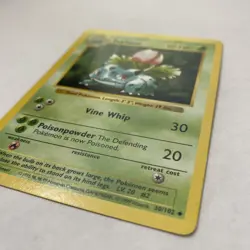 Ivysaur 30/102 Shadowless Base Set Pokemon Card 1999 WOTC Vintage TCG LP - Image 4