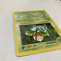 Ivysaur 30/102 Shadowless Base Set Pokemon Card 1999 WOTC Vintage TCG LP - Image 5
