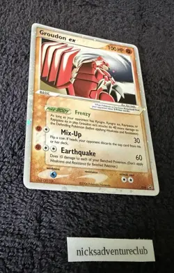 Groudon ex - 038 - Black Star Promo Pokemon Card (Played) - Image 2