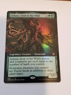 1x Ashaya, Soul of The Wild Mtg Zendikar Rising Nm Foil Extended NM x1 - Image 1