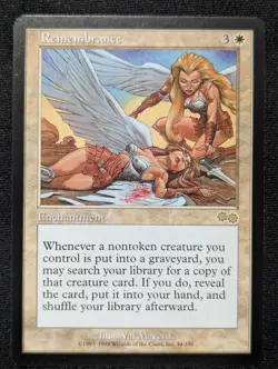 Remembrance - Urza's Saga - NM - MTG - Magic the Gathering - White - Enchant - Image 1