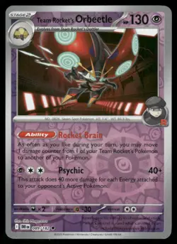 2025 Scarlet & Violet Series - Destined Rivals Team Rocket's Orbeetle Uncommon - Image 1