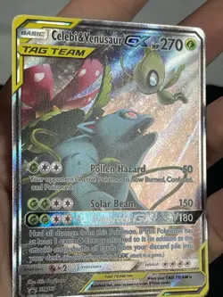 Pokemon TCG Celebi & Venusaur GX SM167 Alternative Art Tag Team Promo - Image 3