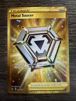 Metal Saucer 214/202 Secret Rare Sword & Shield Base Pokemon TCG - Image 1