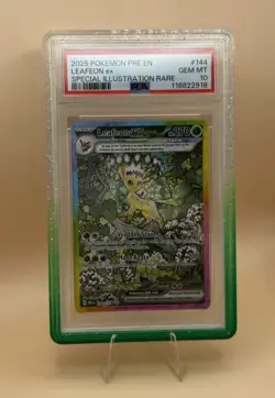 Pokemon TCG Leafeon EX Prismatic Evolutions 144/131 PSA 10 - Image 1