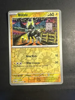 2023 Pokemon Paradox Rift Blitzle 62 /182 Reverse Holo Holographic Foil - Image 1