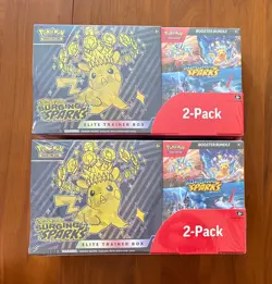 [LOT OF 2] Pokemon Surging Sparks Elite Trainer Box/Booster Bundle Costco 2-Pack - Image 1