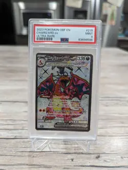 2023 POKEMON OBF EN-OBSIDIAN FLAMES 215 CHARIZARD ex ULTRA RARE PSA 9 - Image 1