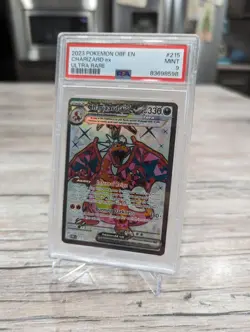 2023 POKEMON OBF EN-OBSIDIAN FLAMES 215 CHARIZARD ex ULTRA RARE PSA 9 - Image 2