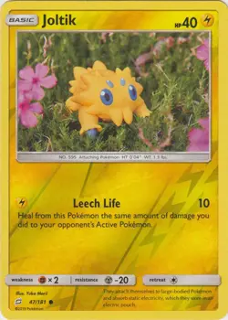 Joltik - 47/181 - Common - Reverse Holo LP, English Pokemon Team Up - Image 1