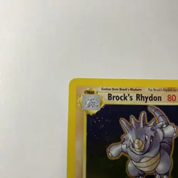Pokemon TCG Brock’s Rhydon Holo Rare 2/132 - Gym Heroes WOTC 2000 - Swirl LP - Image 4