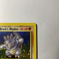 Pokemon TCG Brock’s Rhydon Holo Rare 2/132 - Gym Heroes WOTC 2000 - Swirl LP - Image 5