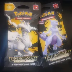 Pokemon Legendary Treasures Sleeves Packs (X2) Mewtwo and Reshiram - Image 1