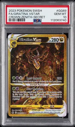 2023 POKEMON SWORD & SHIELD CROWN ZENITH SECRET FULL ART/GIRATINA VSTAR PSA 10 - Image 1