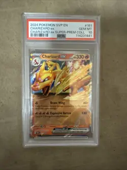 2024 POKEMON CHARIZARD EX 161 BLACK STAR PROMO Super Premium Collection PSA 10! - Image 1